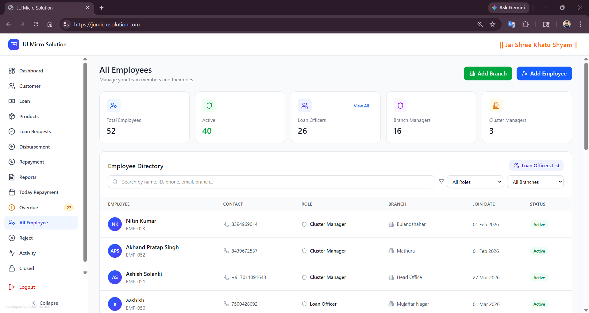 Reporting workspace with exportable financial summaries